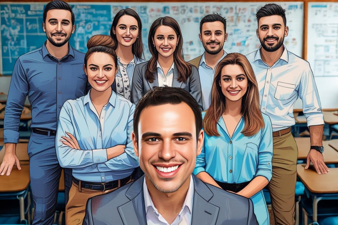 צוות לומדים בטוח - תמונה מצויירת